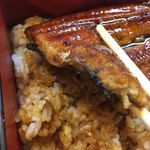 魚文 - 厚みは無かった。養殖鰻に比べて痩せてます。