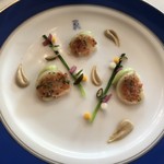 トゥールダルジャン - 帆立貝のマリネ カルダモン香るズッキーニのバヴァロア