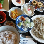 十割そば　しんざん - 日替わり定食coffee付　900円