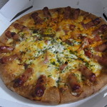 ピザーラ - 料理写真:ハーフ&ハーフMサイズ(生地 ハンドトス)、ソーセージモントレー(カレーソース)、ソーセージと厚切りベーコンのミートソース、1,980円