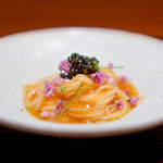 肉割烹 上 - トマトとキャビアのカッペリーニ