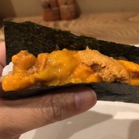 鶏割烹 ならや - 雲丹とささみの手巻き寿司