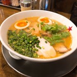 ラーメン男寿狼 - 味玉のせ