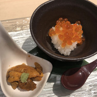 恵比寿 鮨 おぎ乃 - 馬糞雲丹　いくら