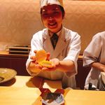 銀座 しのはら - 最中は恒例女性のお弟子さんが