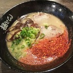 極とんラーメン - 極とん赤 激辛ラーメン<3辛> 税込770円 (2019.09.19)