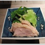 旬肴季菜　むら松 - お通し（蒸し鶏　キャベツ）