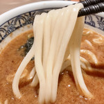 三田製麺所 - つけ汁に角ばった麺投下して食べてみれば〜