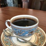 鶴池cafeレンガ館 - 萩原コーヒー焙煎、炭火焼きコーヒーのハンドドリップです！ウェッジウッドのカップ、ソーサ―（２０１９．９．２０）