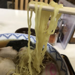 そば処 紀文 - やや縮れの細玉子麺