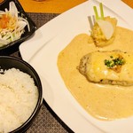 旬菜ステーキ処 らいむらいと - らいむらいと風チーズハンバーグ