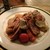 立川野菜とナチュラルワインの専門店 TAG - 鴨肉のロースト焦がしネギのソース