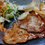 Gamushara - 豚しょうが焼きのアップ