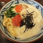 丸亀製麺 - 明太クリーム釜玉