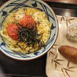 丸亀製麺 - 明太チーズ釜玉