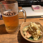 ほるもん猿 - ビール&ポテサラ