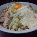 ラーメン二郎 - 2012/02/07　大ラーメン　汁無し　粉チーズ　ニンニク