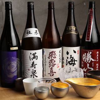 Pairing a variety of exquisite sake selected by sake masters with Edomae Sushi