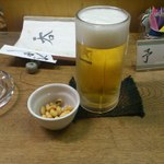 独酌　三四郎 - 【2012年01月】　「ビール」と激ウマの「酢大豆」♪