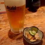 Sumibikushiyaki Taishou - 生ビールで乾杯‼️