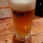 炭火串焼 大将 - 生ビール(スーパードライ)500円