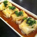 h CHINESE DINING KU - 帆立と豆腐の包み蒸し特製ソース