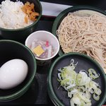 ゆで太郎 - 朝そばセット(納豆)　３６０円