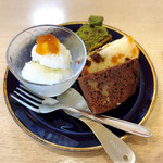 カフェあぐりす - パウンドケーキセットにはミニシャーベット付き