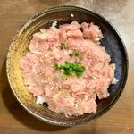 とお山 - ねぎとろ丼セット（もりそば） ¥1,300 のねぎとろ丼