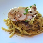 MAIN DINING by THE HOUSE OF PACIFIC - 六甲シャンピニオンのラグー タリオリーニのアップ