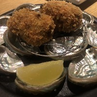 魚工房 としまや - 鮑と生海苔の生麩入りクリームコロッケ(2ケ) 1,400円