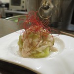 トリワイン ＰＩＫＯＳＨＨＨＵ - 茄子と鶏肉のホワイトバルサミコマリネ