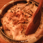 Tachinomi Asakusa Sharemon - 秋鮭とキノコのホワイトソース焼き