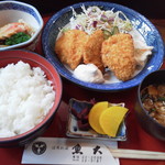 魚大 - はまちフライ定食７８０円（税込）