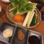 Uosakaba Juraku - 野菜のざる盛り