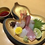 美酔蔵 和 - 造里(牡丹海老、横輪、天然平目、縞鯵、剣烏賊、鰤)