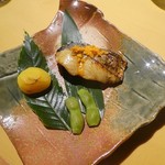 美酔蔵 和 - 青箭魚(さごし)の雲丹明太焼