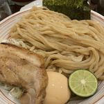 山麺 - 香味焙煎麺のつけ麺（大）味玉付け