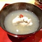 銀座 しのはら - 鱧と糸瓜 新銀杏のすり流し