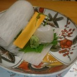 日本料理 泰知 - お造り、剣先いか、いちぼ鯛