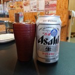 たこ焼き たこちゅう　別館庫 - 缶ビール(350円)はセルフでどうぞ