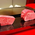 六本木うかい亭 - 田村牛 シンシンとリブロース