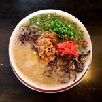 博多ラーメン なみへい - 博多ラーメン半熟煮玉子入り 辛ミンチトッピング