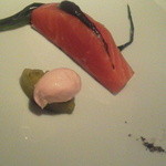 レ セゾン - 12.2.11トリュフを香らせた富士山麓の鱒をほんのり温めて 梅干しのシャンテリー