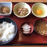Wafuu resutoram marumatsu - 和朝食（納豆定食）（税別298円）