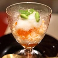 野嵯和 - 百合根とイクラと海老そぼろの和え物　枝豆のせ