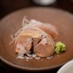 鳥田中 - 2019.9 高坂鶏ササミ昆布〆と白レバー