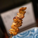 鳥田中 - 2019.9 えんがわ（220円）丹波地鶏 手羽先の先皮