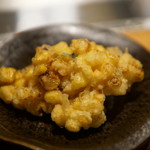 くずし鉄板 あばぐら - 玉蜀黍の天麩羅 タイムの香り