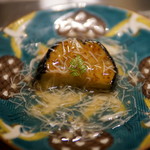 くずし鉄板 あばぐら - 絹皮茄子と毛蟹の餡かけ